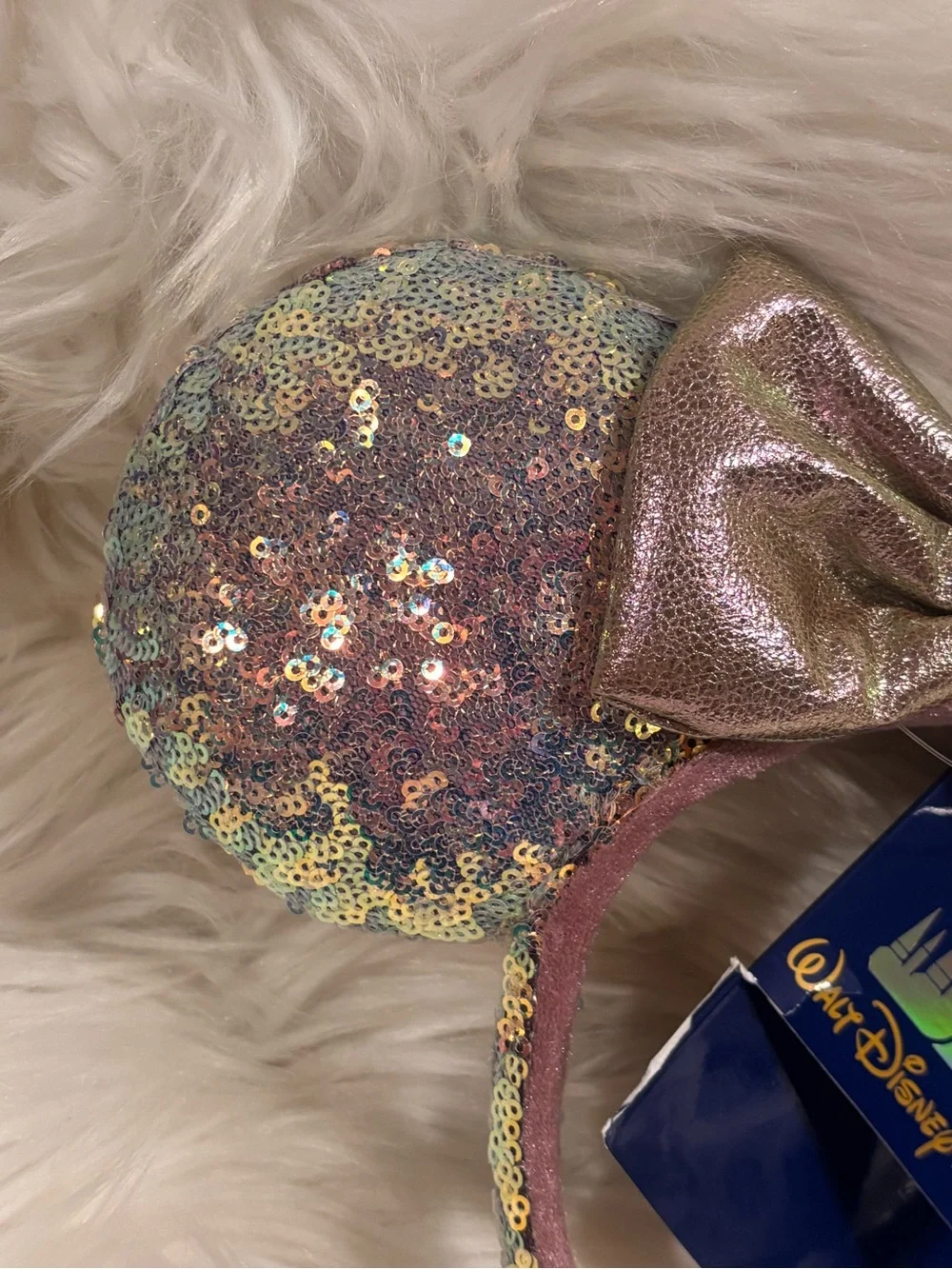 New Disney World 50th Anniversary Celebration Minnie Ears Iridescent Headband